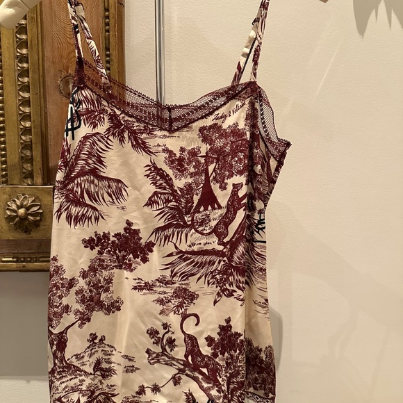 Zadig & Voltaire Camel Jouy Printed Camisole size 4/*mint condition - Picture 5 of 8